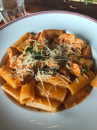 Buddy V's Ristorante signature dishes My Mother in Law's Linguine Shrimp Scampi
Chicken Rigatoni Alla Vodka
Buddy’s Lobster Tail